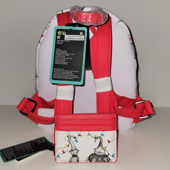 Loungefly Disney NBC Holiday Lights Mini Backpack and Cardholder Set main image 5